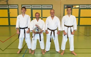 Gruppenfoto mit Sensei Campari und 3 Vorarlberger Karatekas
